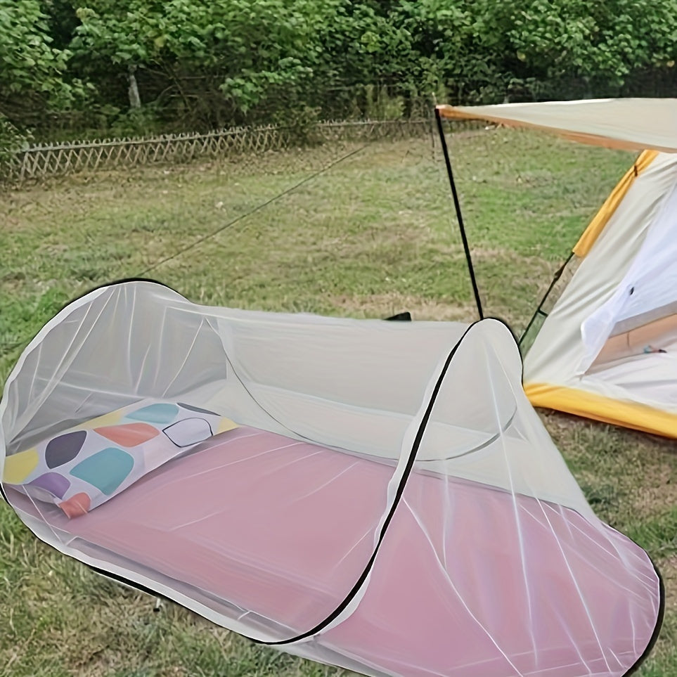 Skanto | InsectoGuard Solo Moskitonetz | Ultraleicht & Faltbar | Mit Reißverschluss | 200×80×56 cm | Für 1 Person