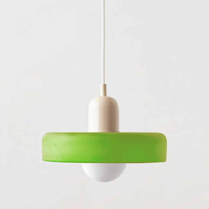 Skanto | Pendelleuchte aus farbigem Glas – Elegante Hängelampe im Bauhaus-Stil für Wohn- & Esszimmer