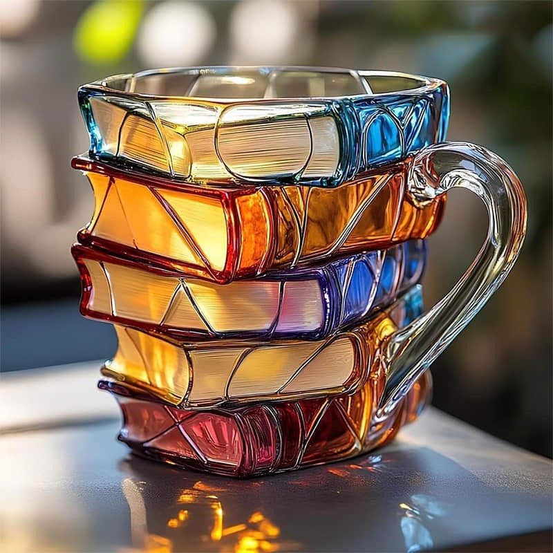 Skanto | BookCup 3D Tasse – Handbemalte literarische Buchentassen