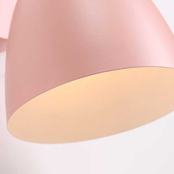 Skanto | Moderne minimalistische runde Horn-Aluminium-Holz-1-Flammen-Wandleuchte für Schlafzimmer