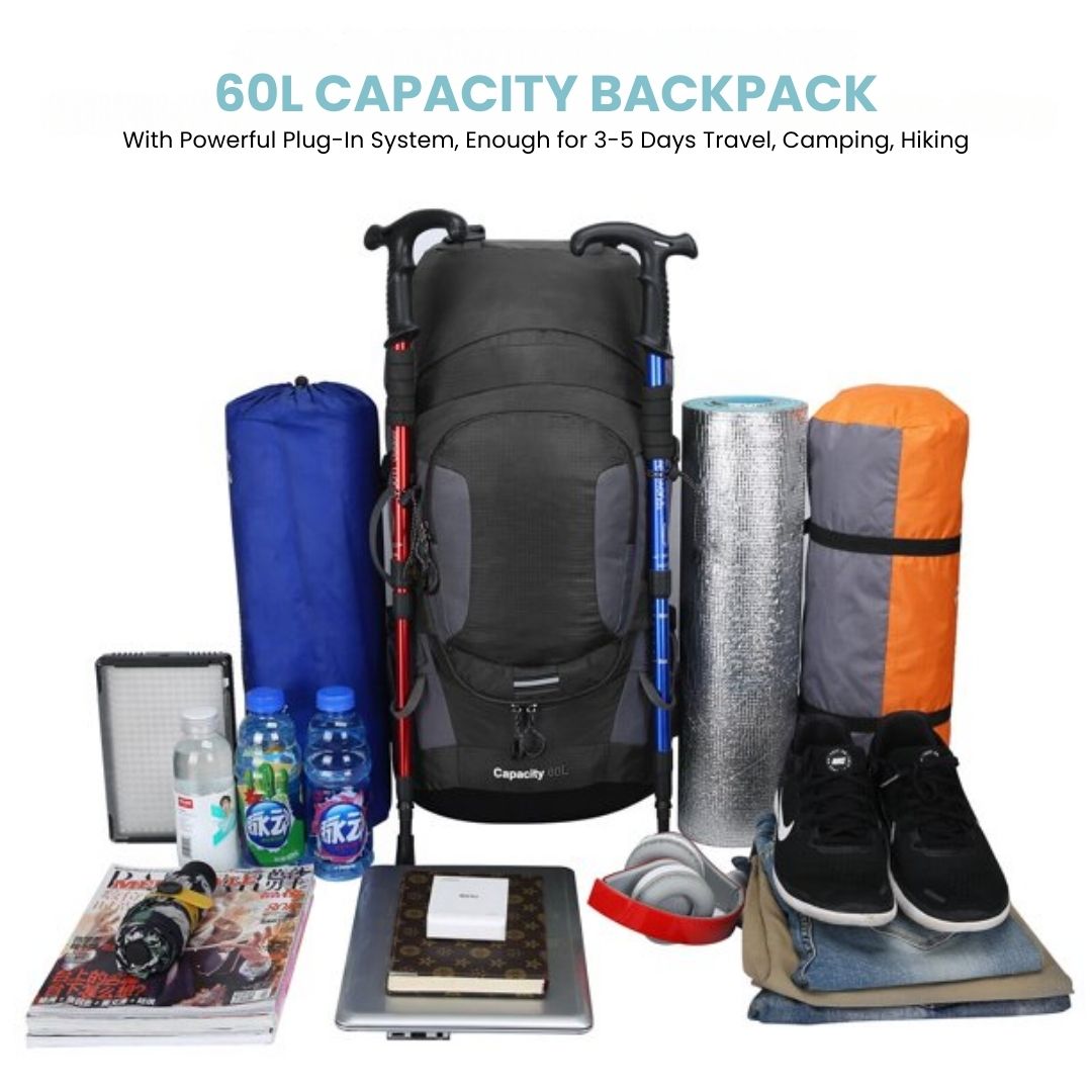Skanto | 60L Wasserdichter Rucksack – Ultimativer Outdoor-Rucksack für alle Abenteuer