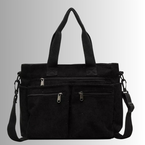 Skanto | Urban Cord Tote Stylische Cord-Schultertasche – Geräumige, praktische & funktionale Alltagstasche