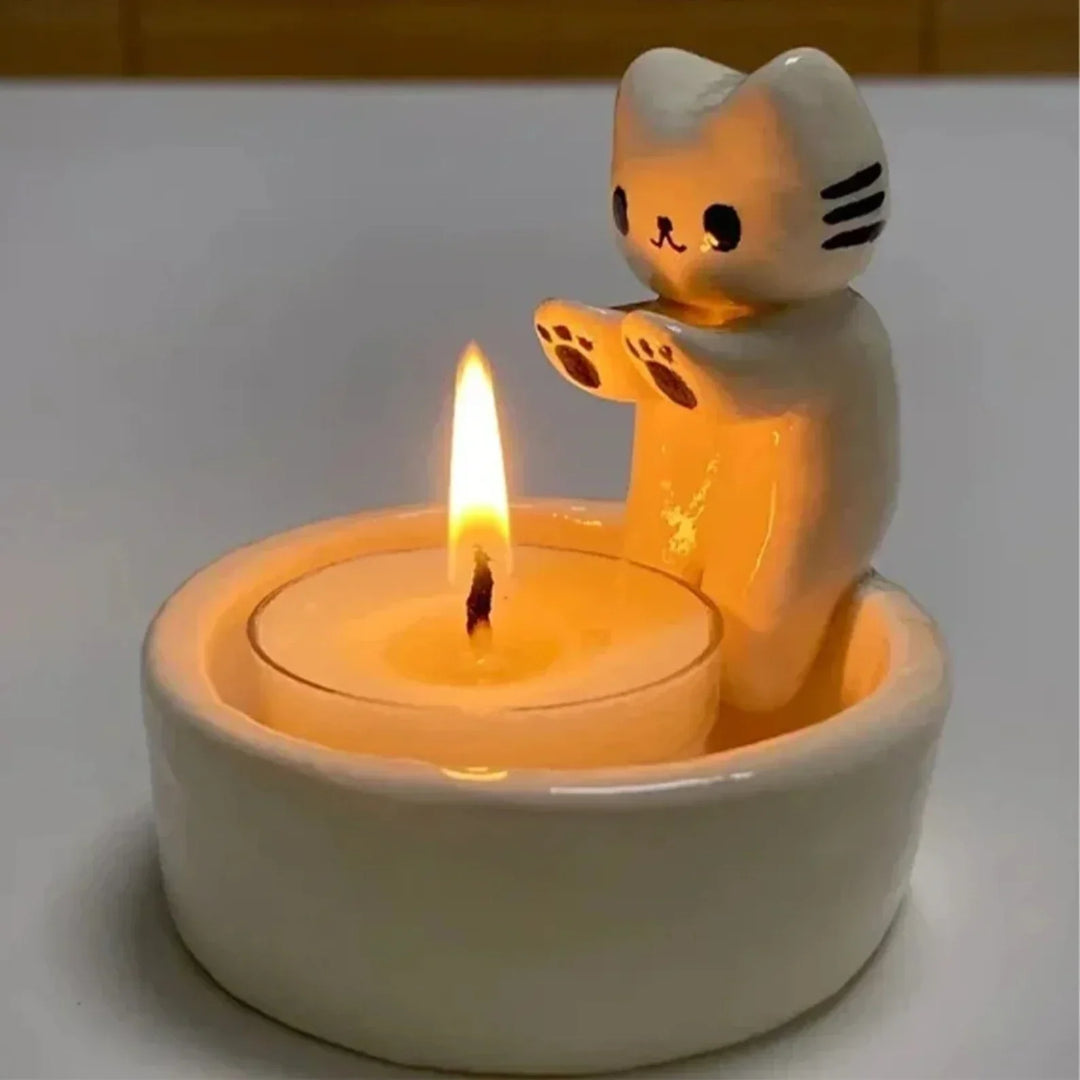Skanto | Süße Katzen-Kerzenhalter