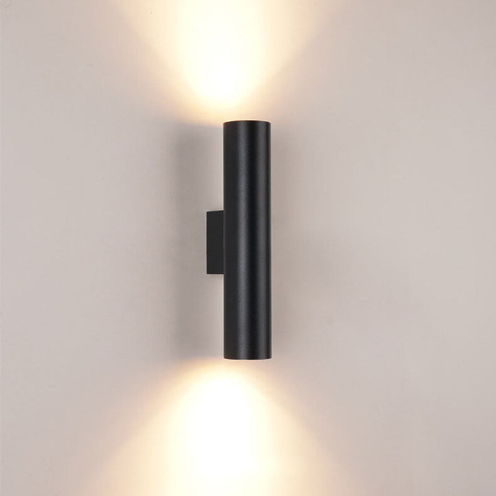 Skanto | Einfache Aluminium-Zylinder 2-flammige Wandleuchte
