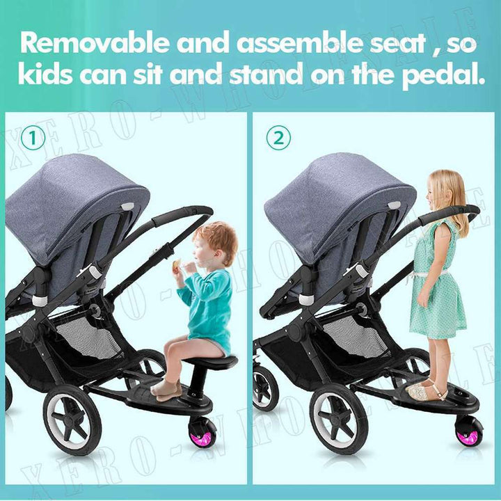 Skanto | Buggy-Mitfahrbrett zum Sitzen und Stehen für Kleinkinder