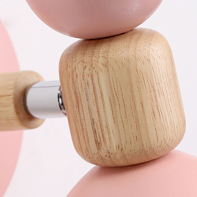 Skanto | Moderne minimalistische runde Horn-Aluminium-Holz-1-Flammen-Wandleuchte für Schlafzimmer