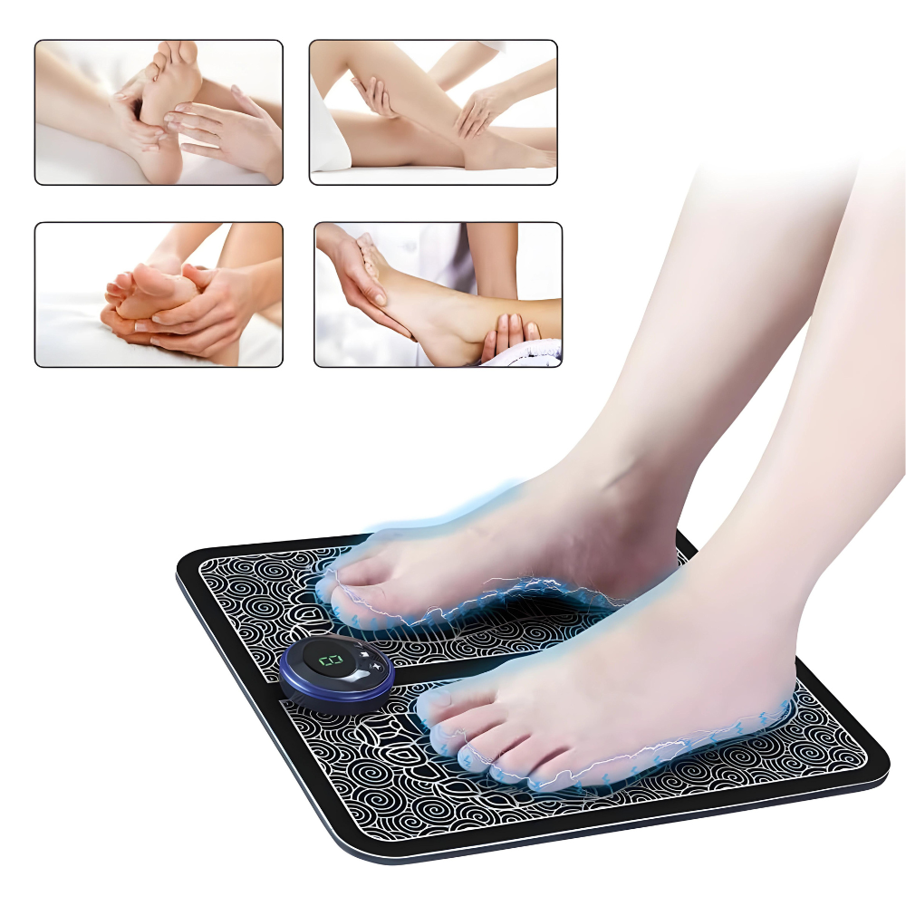 Skanto | EMS-Fußmassagepad mit einstellbarer Intensität zur Schmerzlinderung und Entspannung zu Hause