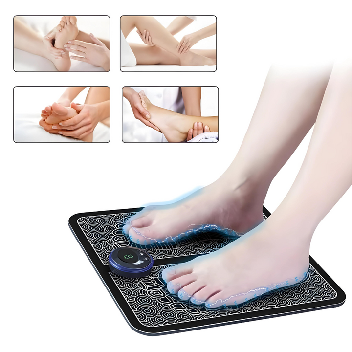 Skanto | EMS-Fußmassagepad mit einstellbarer Intensität zur Schmerzlinderung und Entspannung zu Hause
