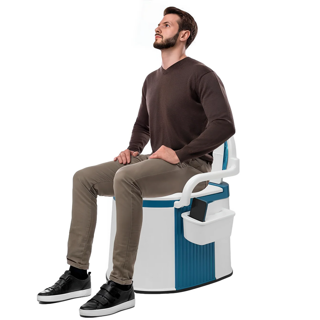 Tragbare Outdoor- und Indoor-Toilette für Erwachsene und Senioren