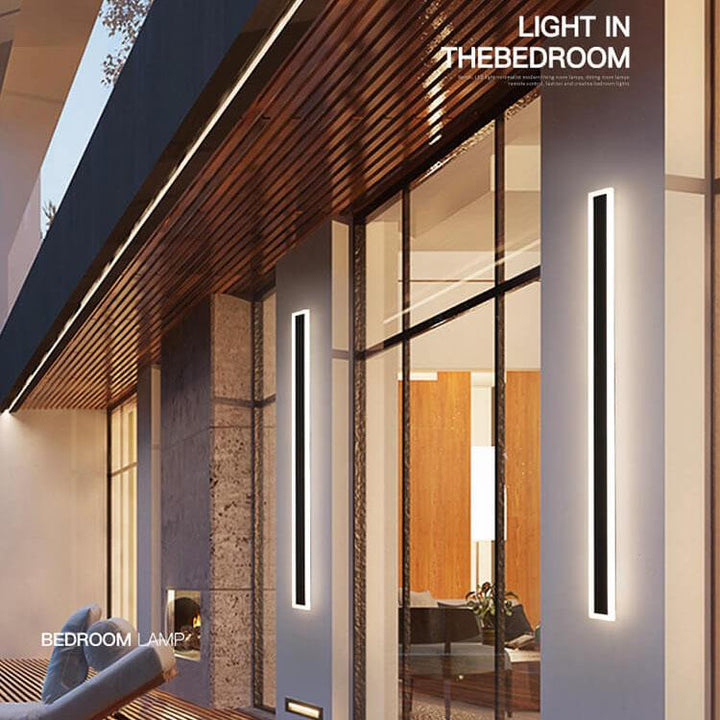 Skanto | Minimalistische Verlängerte Stabform LED Acryl Outdoor Wasserdichte Wandleuchte, 1-flammig