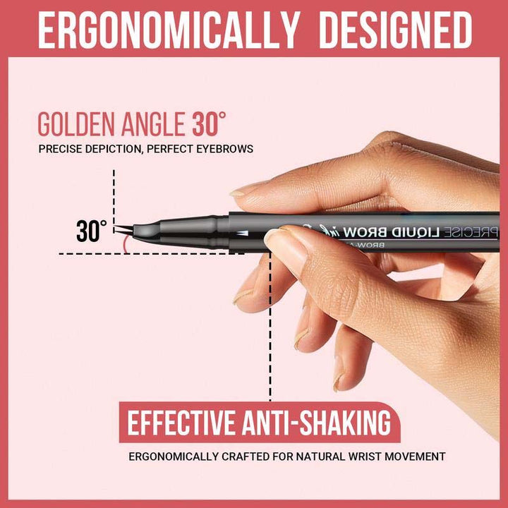 Skanto | 2-in-1 Dual-Ended Augenbrauenstift mit Micro-Gabelspitzen-Applikator und Präzisionspinselspitze