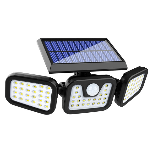 Skanto | Solar-LED-Strahler mit Bewegungsmelder – 3-Strahl-Außenbeleuchtung für Garten, Einfahrt und Garage