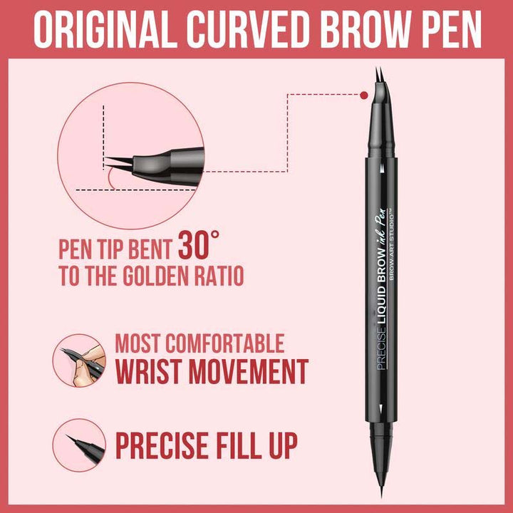 Skanto | 2-in-1 Dual-Ended Augenbrauenstift mit Micro-Gabelspitzen-Applikator und Präzisionspinselspitze