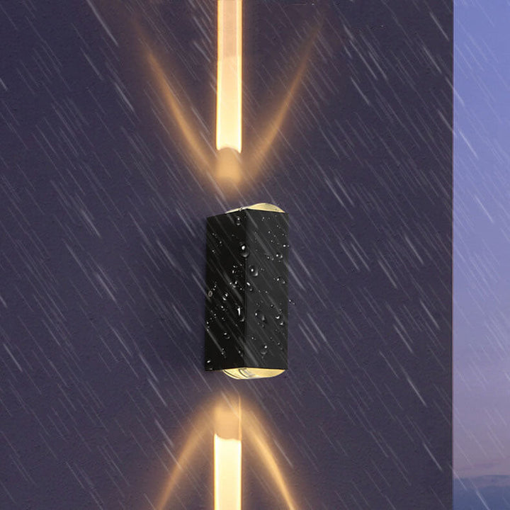 Skanto | Rechteckige LED-Wandleuchte | Wasserdicht und modern | Schwarz