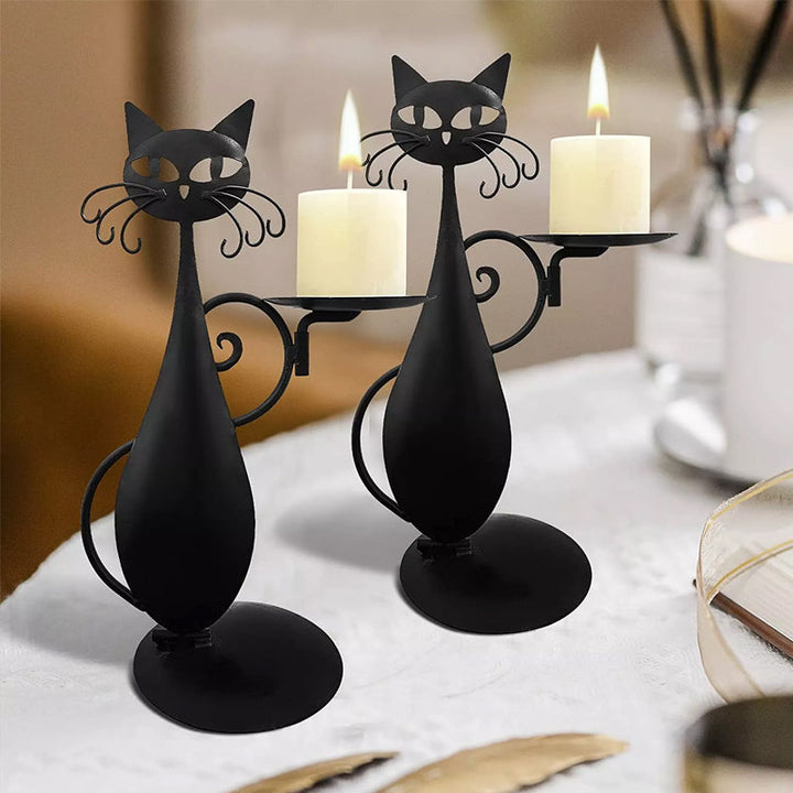 Kerzenhalter Schwarze Katze | Skanto