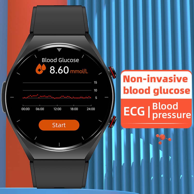 Skanto | One-Click Blutzucker Blutdruck EKG/EKG HRV Herzüberwachung Suga Pro Health Smartwatch