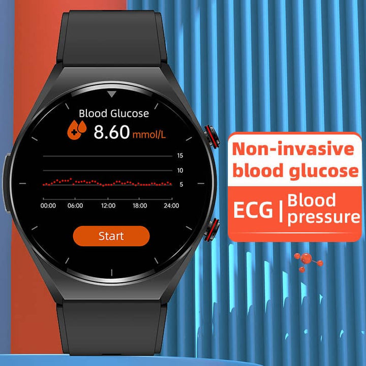 Skanto | One-Click Blutzucker Blutdruck EKG/EKG HRV Herzüberwachung Suga Pro Health Smartwatch