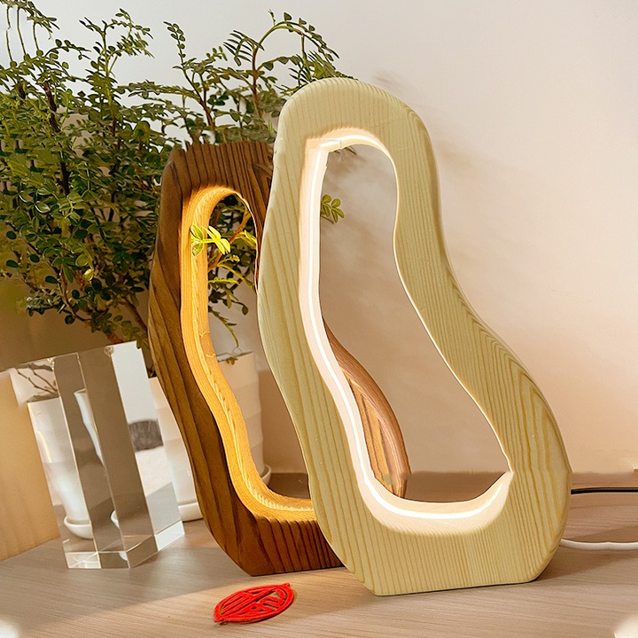 Skanto | Moderne nordische Nachttischlampe aus Holz