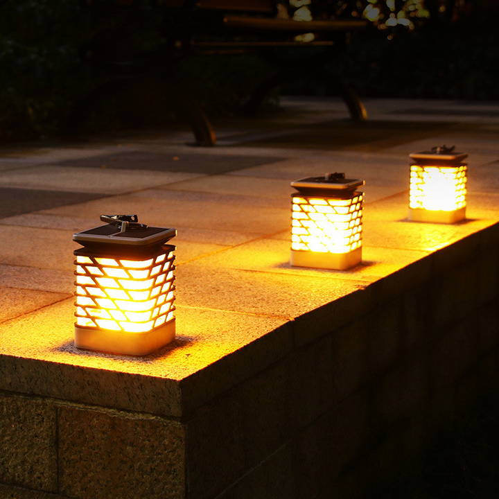 Skanto | Solarbetriebene LED-Gartenlaterne mit geripptem Design – Dekorative Außenbeleuchtung für den Garten