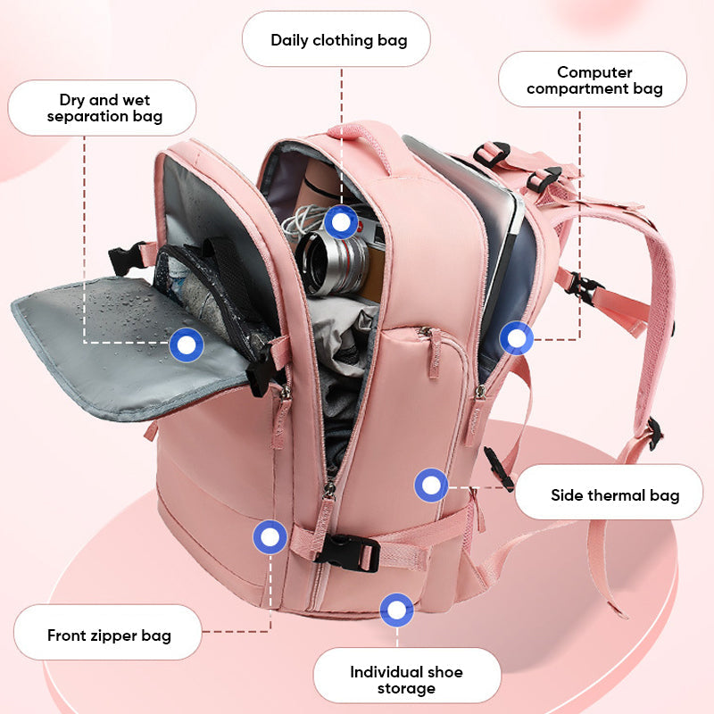 Skanto | Großer wasserdichter Reise-Rucksack für Damen