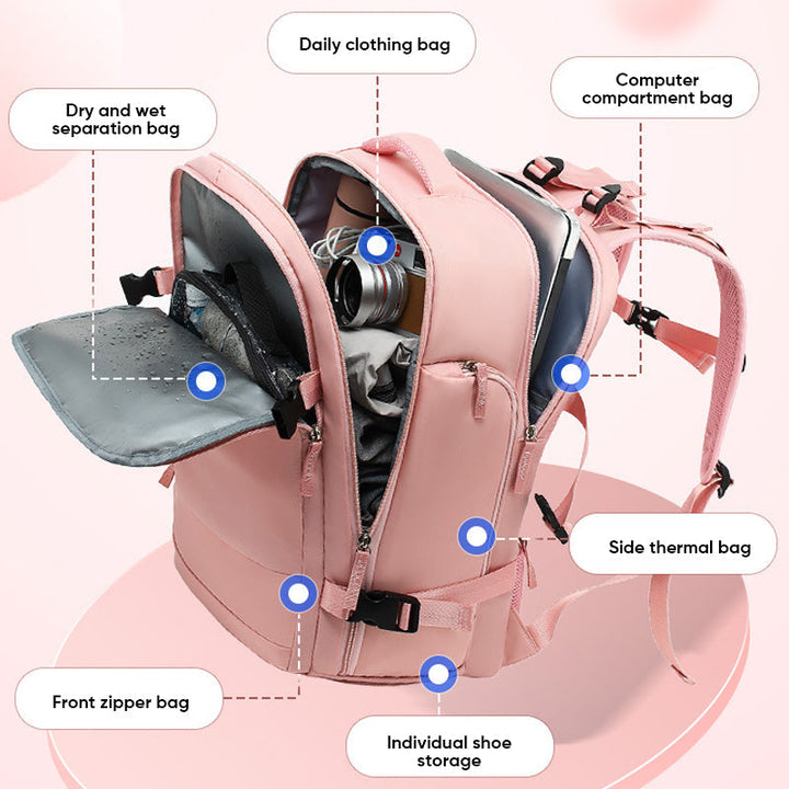 Skanto | Großer wasserdichter Reise-Rucksack für Damen