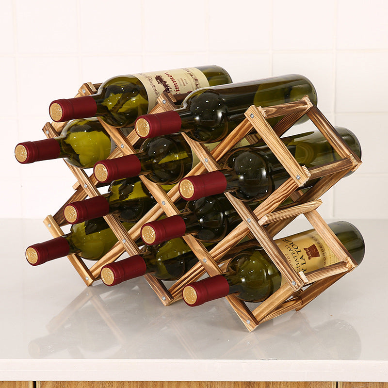 Skanto | Faltbares freistehendes Weinregal aus Holz
