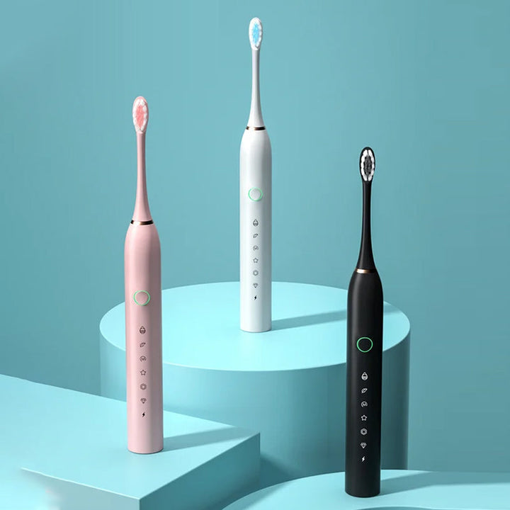 Skanto | Schallzahnbürste | 6 Modi & IPX7 Wasserdicht | Weiß, Schwarz, Pink