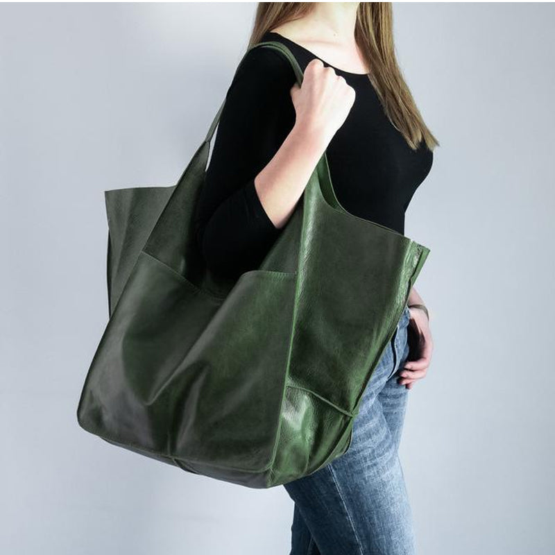 Skanto | Übergroße Wochenend-Ledertasche