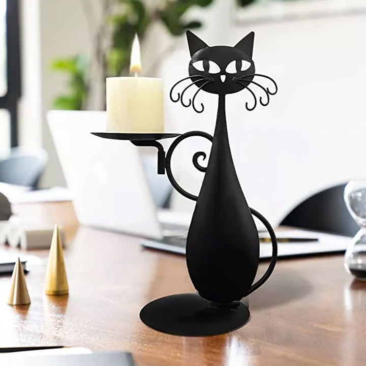 Kerzenhalter Schwarze Katze | Skanto