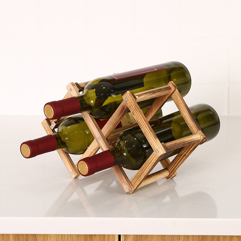 Skanto | Faltbares freistehendes Weinregal aus Holz