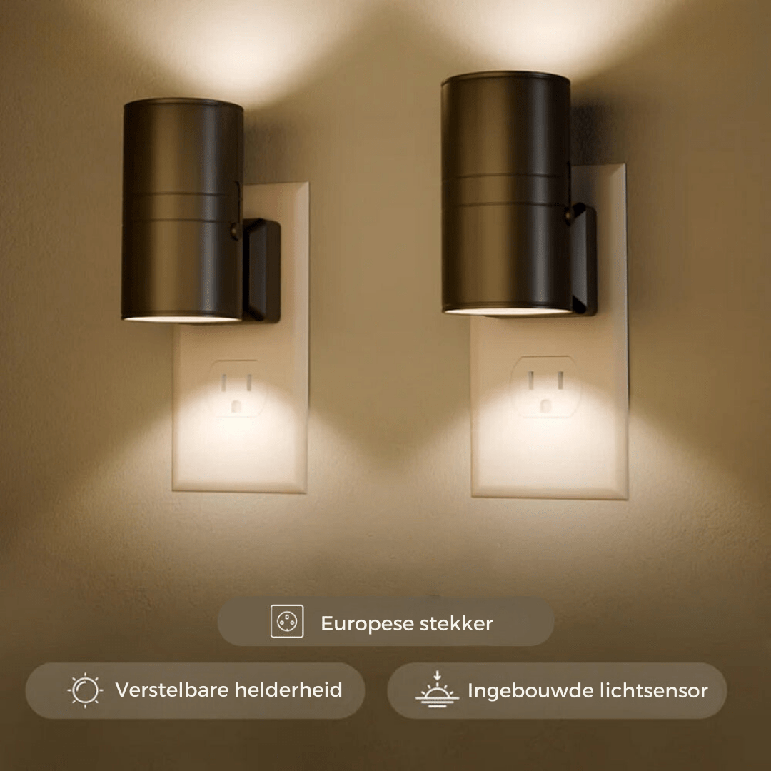 Skanto | Skanto Alova LED-Steckdosen-Wandleuchte – Dimmbares Sensorlicht für Flur, Treppen & Schlafzimmer
