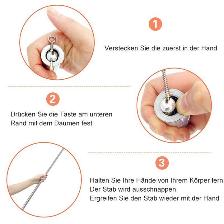 Skanto | Tragbarer Metallstab zur Selbstverteidigung und für Magie