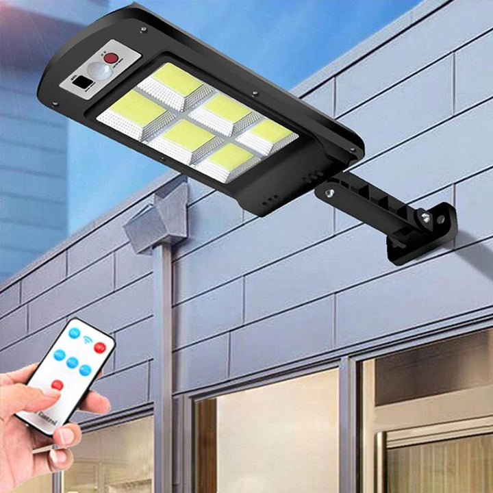 Skanto | 200W Solar-LED-Außenlampe mit Fernbedienung, Bewegungs- und Dämmerungssensor