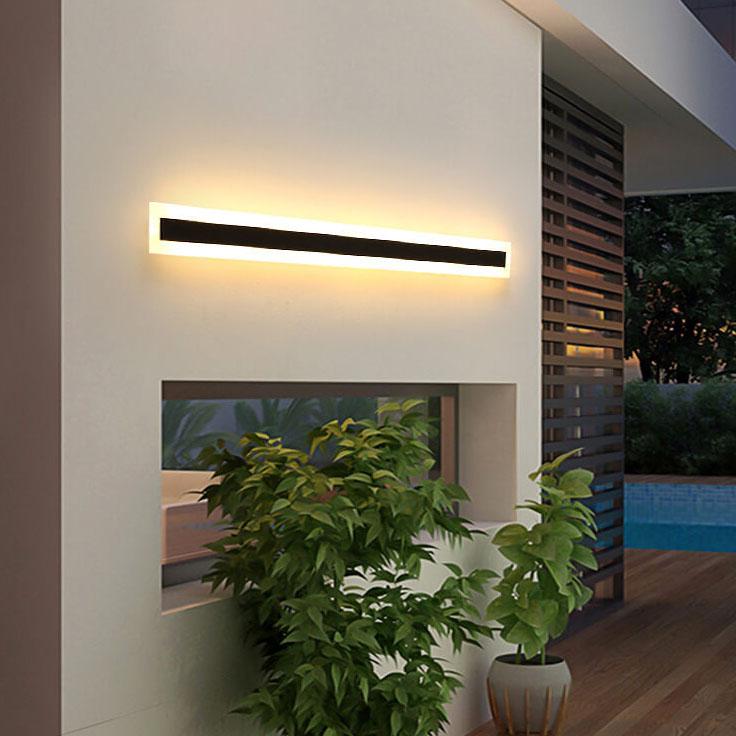 Skanto | Minimalistische Verlängerte Stabform LED Acryl Outdoor Wasserdichte Wandleuchte, 1-flammig
