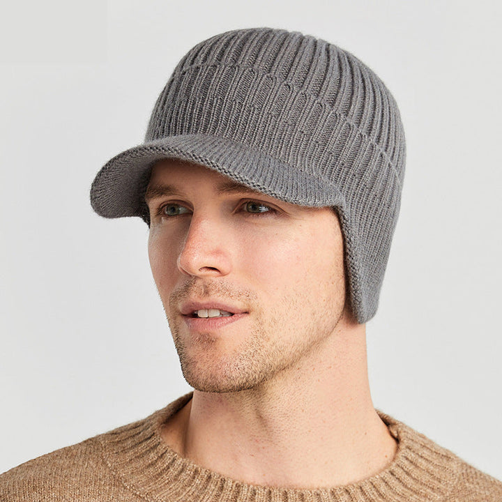 Skanto | Elastische, warme Ohrenschutz-Strickmütze für Outdoor-Fahrten