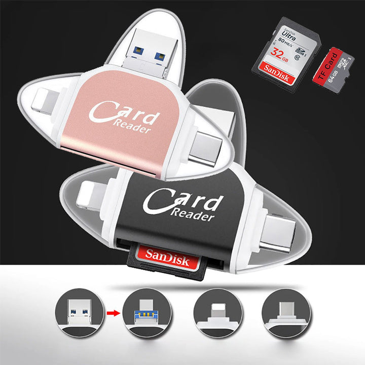 Skanto | 4-in-1 Universal Multi-Anschluss SD/TF-Kartenleser