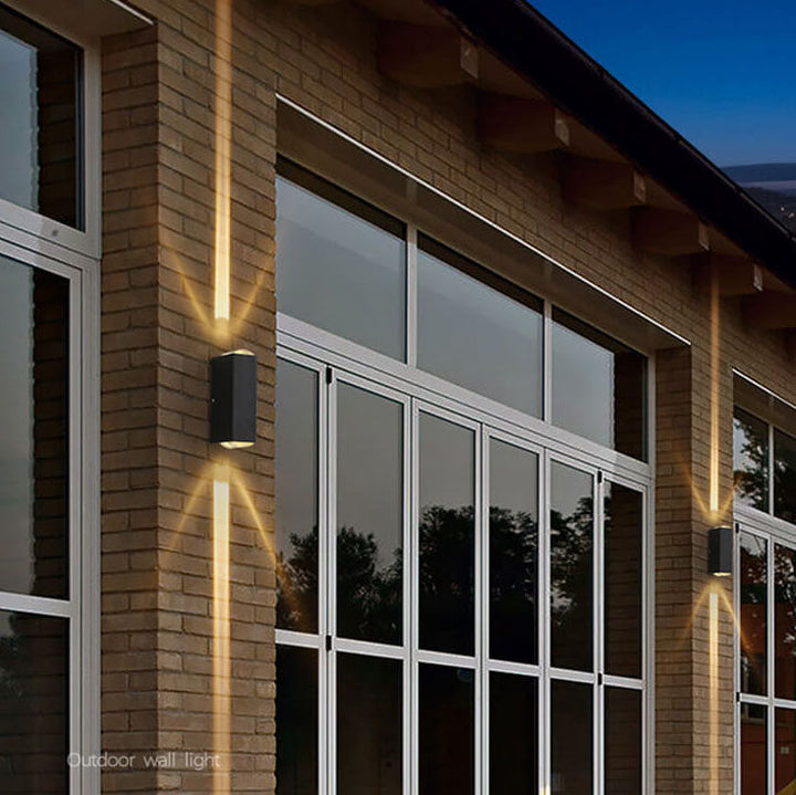 Skanto | Rechteckige LED-Wandleuchte | Wasserdicht und modern | Schwarz