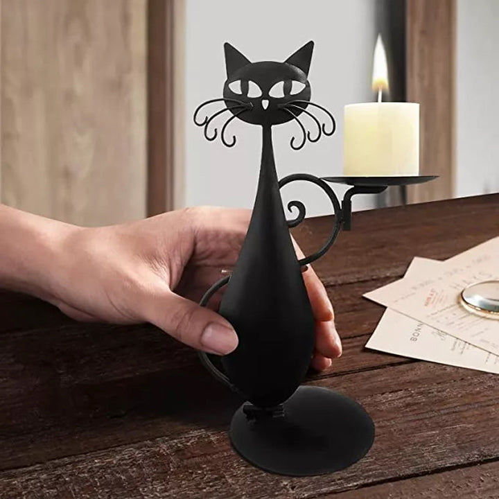 Kerzenhalter Schwarze Katze | Skanto