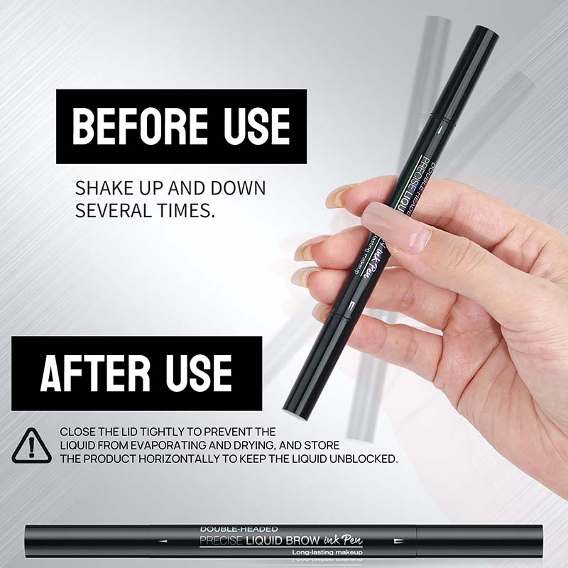Skanto | 2-in-1 Dual-Ended Augenbrauenstift mit Micro-Gabelspitzen-Applikator und Präzisionspinselspitze