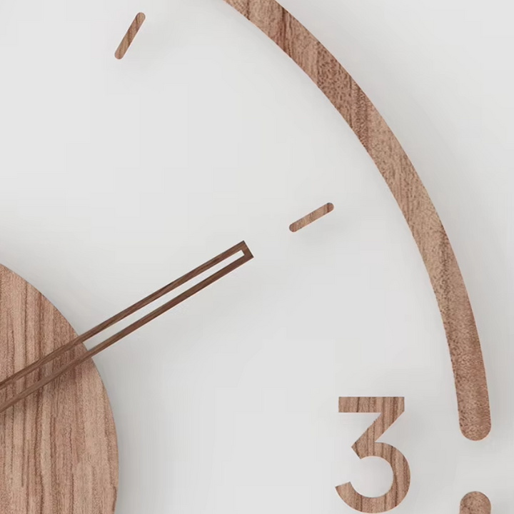 Skanto | Moderne Wanduhr aus Holz – Minimalistisches und elegantes Design für das Wohnzimmer