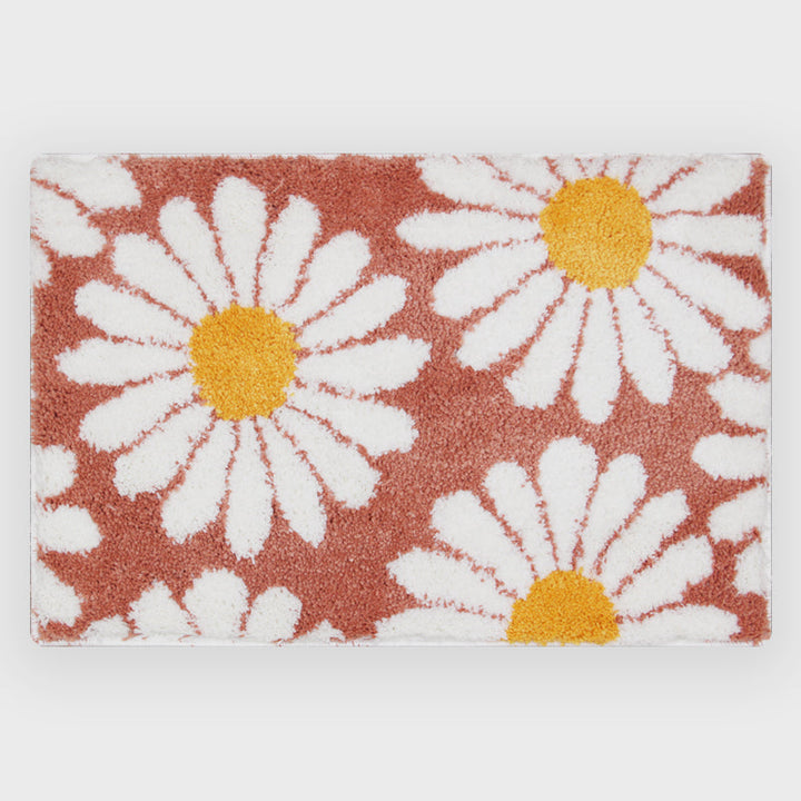 Skanto | Feblilac Sweet Daisy Badematte, lila Blumen-Teppich fürs Badezimmer