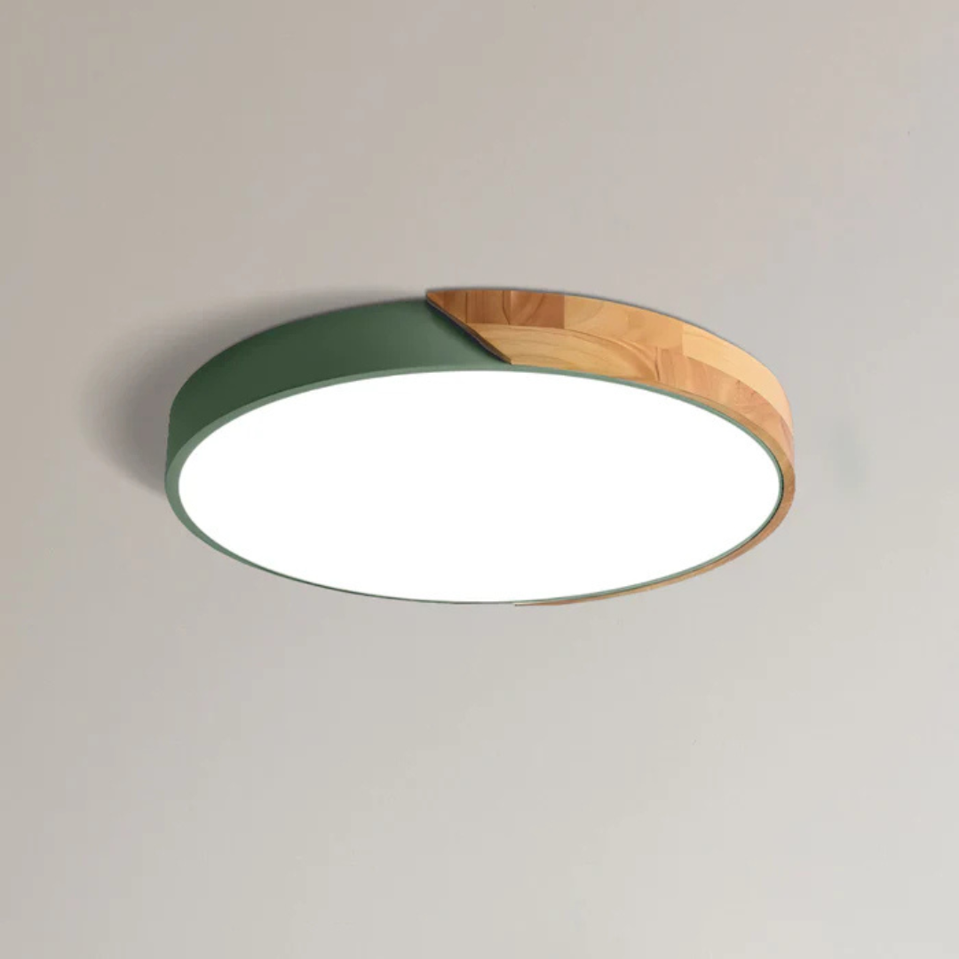 Skanto | Delos – Skandinavische Holz-LED-Deckenleuchte | Moderne energieeffiziente Innenbeleuchtung
