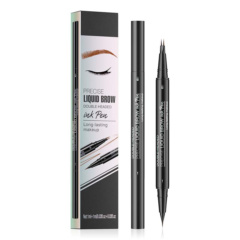 Skanto | 2-in-1 Dual-Ended Augenbrauenstift mit Micro-Gabelspitzen-Applikator und Präzisionspinselspitze