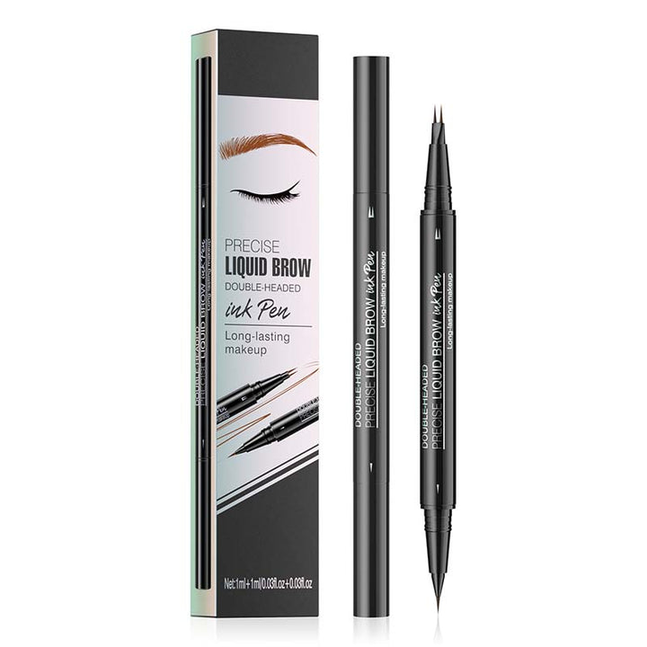 Skanto | 2-in-1 Dual-Ended Augenbrauenstift mit Micro-Gabelspitzen-Applikator und Präzisionspinselspitze