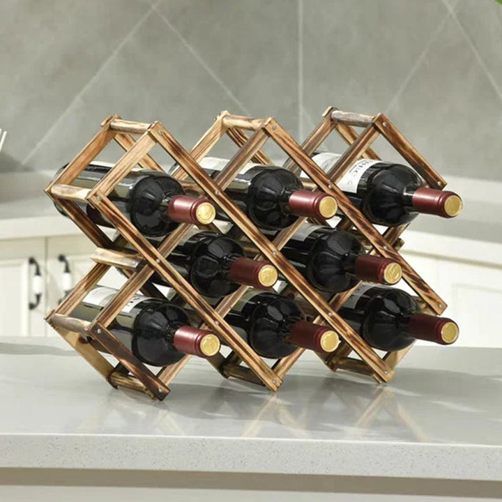 Skanto | Faltbares freistehendes Weinregal aus Holz