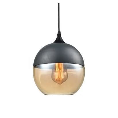 Skanto | Mundgeblasene Glas- & Holz-Pendelleuchte, verstellbar