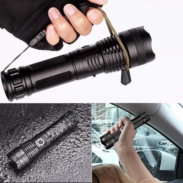 Skanto | Hochleistungs-wasserdichte LED-Taschenlampe | 30.000–50.000 Lumen wiederaufladbare Fackel