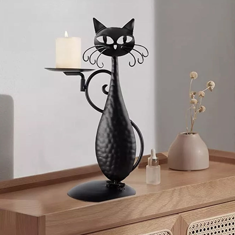 Kerzenhalter Schwarze Katze | Skanto