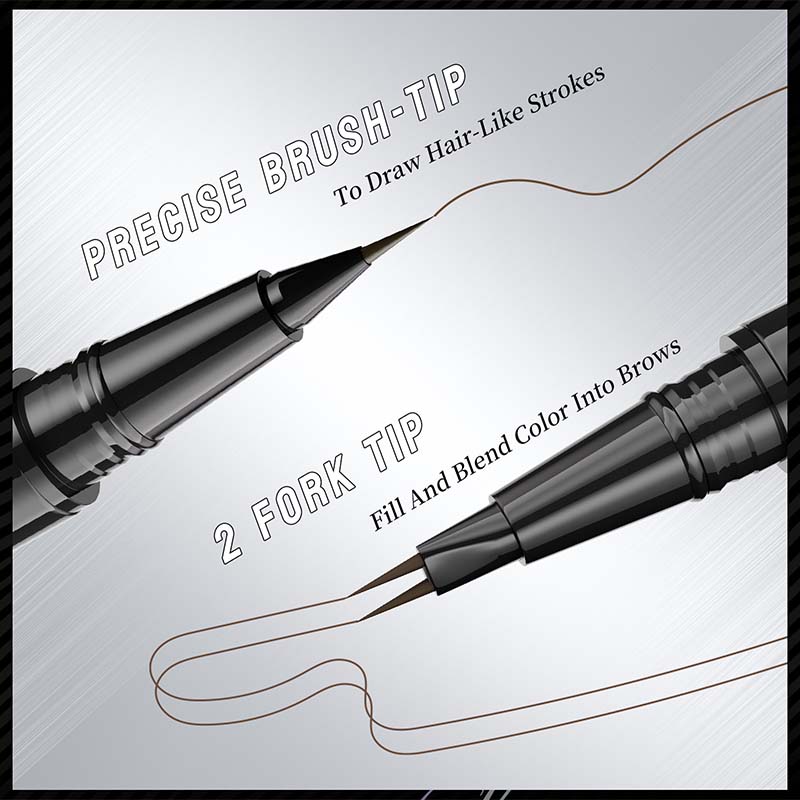 Skanto | 2-in-1 Dual-Ended Augenbrauenstift mit Micro-Gabelspitzen-Applikator und Präzisionspinselspitze