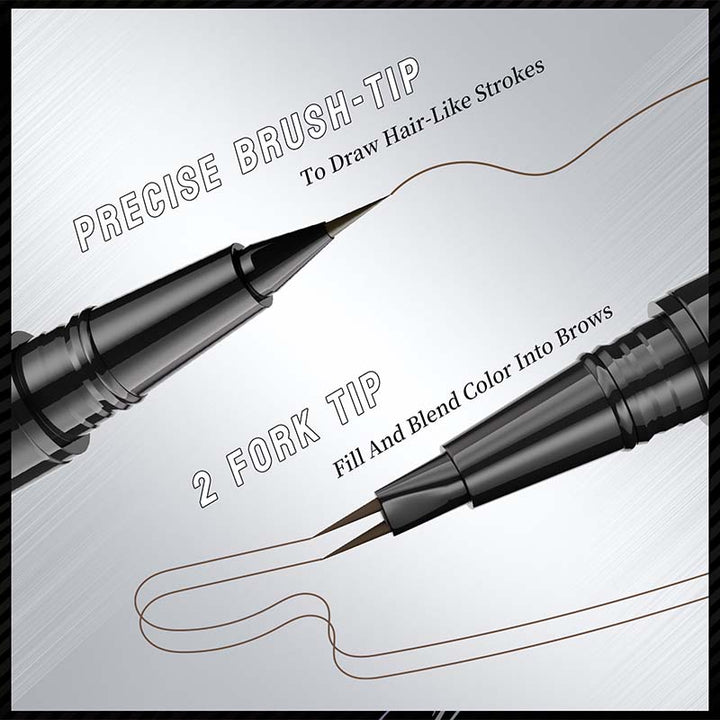Skanto | 2-in-1 Dual-Ended Augenbrauenstift mit Micro-Gabelspitzen-Applikator und Präzisionspinselspitze